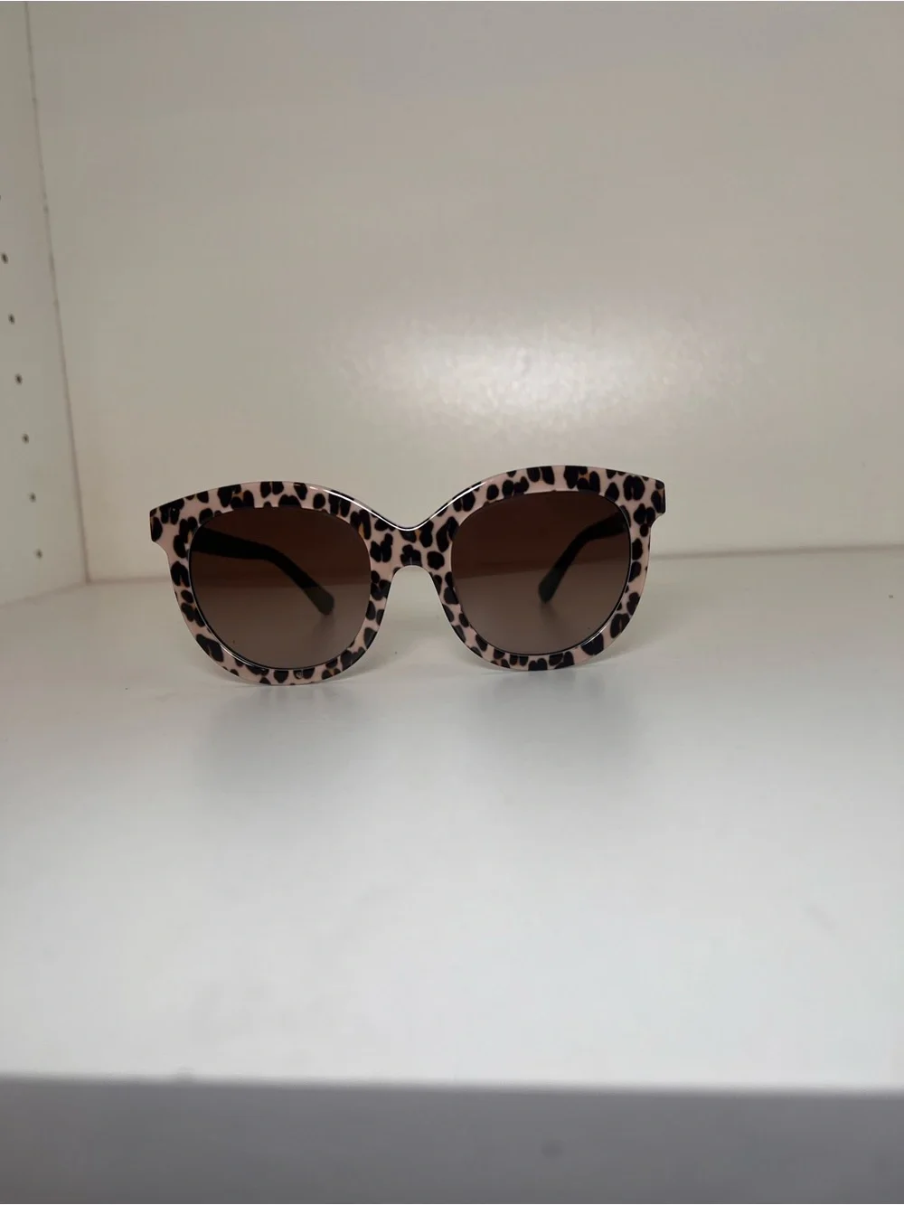 kate spade Leopard-Print Round Sunglasses in Pink and Brown